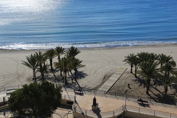 Beach in the morning in Santa Pola in southern Spain