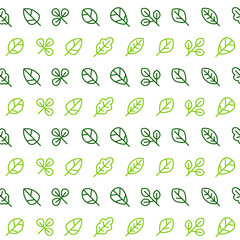 Seamless background with vector leaves for your design