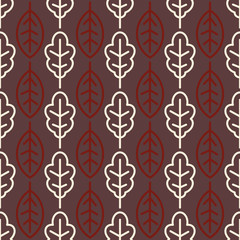 Fototapeta na wymiar Seamless background with vector leaves for your design