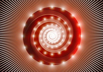 Abstract red spiral