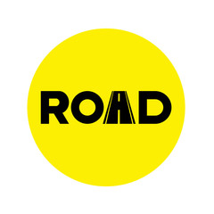 Logotipo ROAD en circulo amarillo