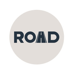 Logotipo ROAD en circulo gris