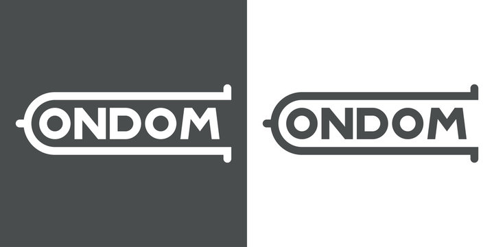 Logotipo CONDOM en gris y blanco
