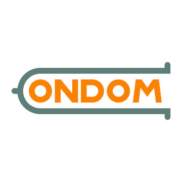 Logotipo CONDOM gris y naranja en fondo blanco