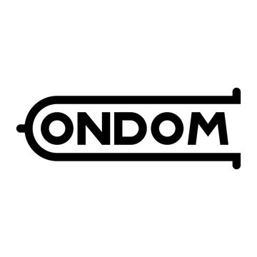 Logotipo CONDOM negro en fondo blanco