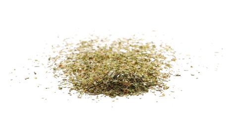 Dry marjoram isolated on white background