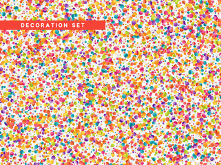 Colorful confetti isolated with transparent background. Vector illustration