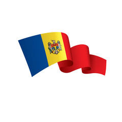 Moldova flag, vector illustration