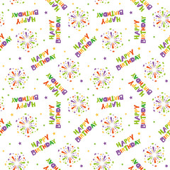 Obraz premium vector seamless colorful birthday pattern