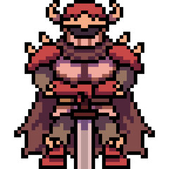 vector pixel art knight armor