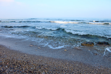 Beautiful wild beach on the Black Sea