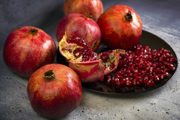 Red juice pomegranate