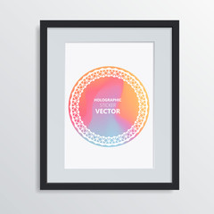 Holographic shapes backgrounds set. Modern geometric covers design. Applicable for gift card,cover,poster,brochure,magazine. Eps10 vector template