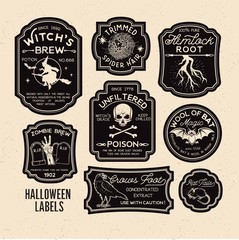 Halloween Bottle Labels Potion Labels.