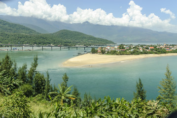 beach in the town of Lang Co in vVetnam.