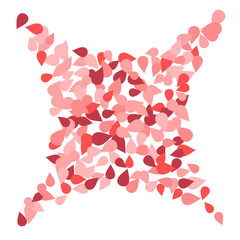 Vector Confetti Background Pattern. Element of design. Colored petals on a white background