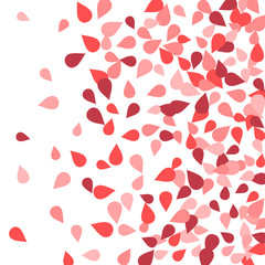 Vector Confetti Background Pattern. Element of design. Colored petals on a white background