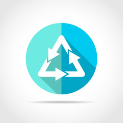 Recycling icon. Vector illustration.