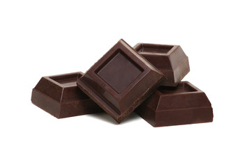 broken bar of dark chocolate