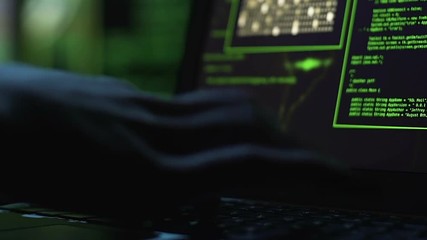 Hacker picking up keys and passwords to open secure secret server, access denied