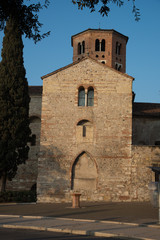 Fototapeta na wymiar View of the Church of Santo Stefano and its lantern, Verona ,Veneto. Italy, 12th century.