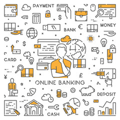 Line web banner for online banking