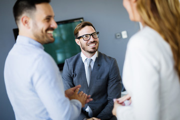 Business people having fun in office