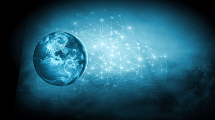 Earth from Space. Best Internet Concept of global business from concepts series. Elements of this image furnished by NASA. 3D illustration