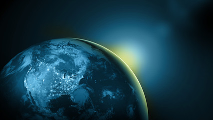 Earth from Space. Best Internet Concept of global business from concepts series. Elements of this image furnished by NASA. 3D illustration