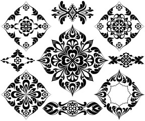 Set of patterns for tattoo and other decorations