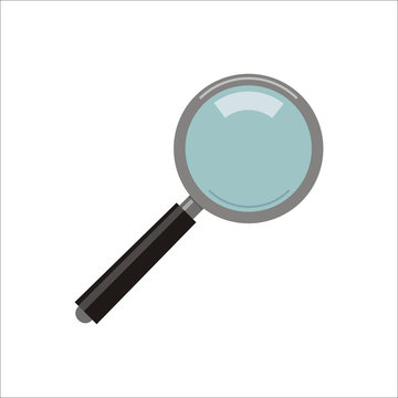 Magnifier isolated on a white background. The search icon with a magnifying glass
