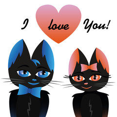 Vector greeting card with Valentine's Day