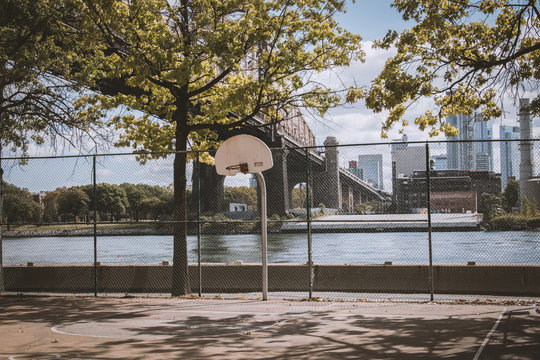 Basketballkorb auf Roosevelt Island