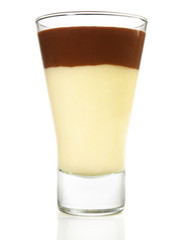 Vanillepudding mit Schokoladenpudding