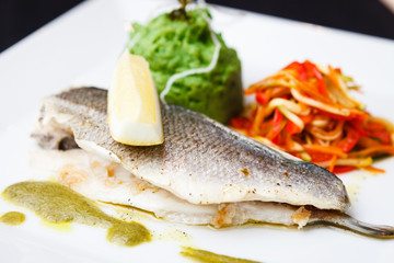 Dorada in herbs sauce