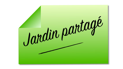 jardin partagé mémo autocollant vert