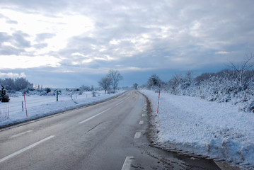 Country road in a winter land