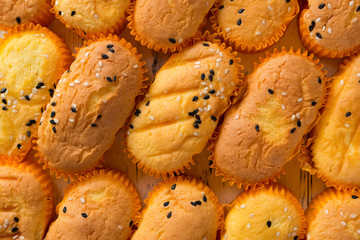 top view homemade slim cup cakes