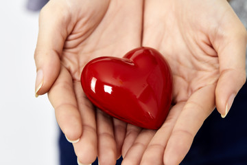 woman hands giving heart love and sharing concept