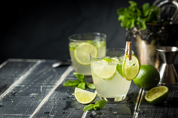 Lemonade or mojito cocktail