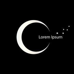 Sign of moon with stars