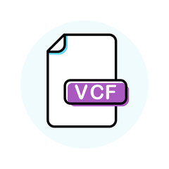 VCF file format, extension color line icon
