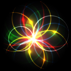 Obraz premium Neon eps10 editable vector flower