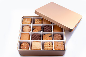 Merry gift box, fine gold biscuits gift box,