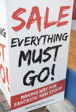 Sale Everything Must Go Large Sign