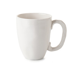 empty cup of coffee or mug on white