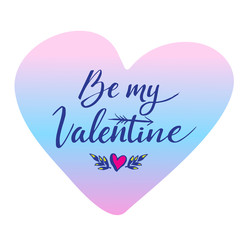 Happy Valentines Day hand drawing lettering design. Vector illustration