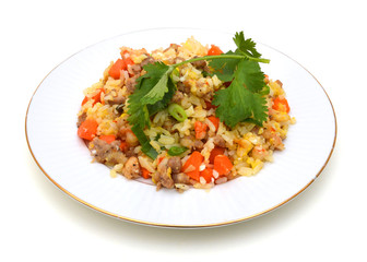 delicious fried rice on plate
