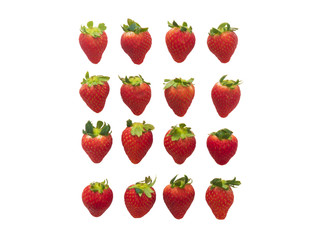Tasty strawberries on white background