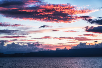 Sunset over Lake Ohrid, Macedonia